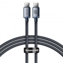 Кабель быстрой зарядки «Type-C to Type-C» Baseus Crystal Shine Series 100W Fast Charge Black 2m, Черный Кабель быстрой зарядки «Type-C to Type-C» Baseus Crystal Shine Series 100W Fast Charge Black 2m, Черный