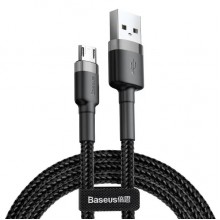 Кабель «USB to Micro USB» Baseus Cafule 2A 3m, чёрный Кабель «USB to Micro USB» Baseus Cafule 2A 3m, чёрный