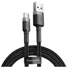 Кабель USB to Type-C Baseus Cafule 2A 3m 480Mbps Rapid Charge Data Cable, чёрный (CATKLF-UG1) Кабель USB to Type-C Baseus Cafule 2A 3m 480Mbps Rapid Charge Data Cable, чёрный (CATKLF-UG1)