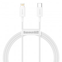 Кабель быстрой зарядки «Type-C to Lightning» Baseus Superior Series PD 20W Fast Charge 1m, белый (CATLYS-A02) Кабель быстрой зарядки «Type-C to Lightning» Baseus Superior Series PD 20W Fast Charge 1m, белый (CATLYS-A02)