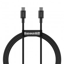 Кабель быстрой зарядки «Type-C to Type-C» Baseus Superior Series 100W Fast Charge 1m, чёрный (CATYS-B01) Кабель быстрой зарядки «Type-C to Type-C» Baseus Superior Series 100W Fast Charge 1m, чёрный (CATYS-B01)