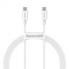 Кабель быстрой зарядки «Type-C to Type-C» Baseus Superior Series 100W Fast Charge 1m, белый (CATYS-B02) Кабель быстрой зарядки «Type-C to Type-C» Baseus Superior Series 100W Fast Charge 1m, белый (CATYS-B02)