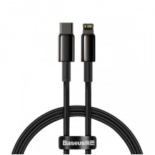 Кабель быстрой зарядки «Type-C to Lightning» Baseus Tungsten Gold PD 20W Fast Charge 1m, чёрный (CATLWJ-01) Кабель быстрой зарядки «Type-C to Lightning» Baseus Tungsten Gold PD 20W Fast Charge 1m, чёрный (CATLWJ-01)