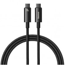 Кабель быстрой зарядки «Type-C to Type-C» Baseus Tungsten Gold 240W PD3.1 1m Fast Charging Data Cable, чёрный Кабель быстрой зарядки «Type-C to Type-C» Baseus Tungsten Gold 240W PD3.1 1m Fast Charging Data Cable, чёрный