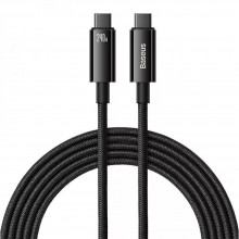 Кабель быстрой зарядки «Type-C to Type-C» Baseus Tungsten Gold 240W PD3.1 3m Fast Charging Data Cable, чёрный Кабель быстрой зарядки «Type-C to Type-C» Baseus Tungsten Gold 240W PD3.1 3m Fast Charging Data Cable, чёрный