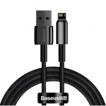 Кабель быстрой зарядки «USB to Lightning» Baseus Tungsten Gold Fast Charging Data Cable (2.4A 480Mbps) 1m, чёрный Кабель быстрой зарядки «USB to Lightning» Baseus Tungsten Gold Fast Charging Data Cable (2.4A 480Mbps) 1m, чёрный