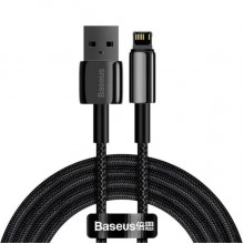 Кабель быстрой зарядки «USB to Lightning» Baseus Tungsten Gold Fast Charging Data Cable (2.4A 480Mbps) 2m, чёрный Кабель быстрой зарядки «USB to Lightning» Baseus Tungsten Gold Fast Charging Data Cable (2.4A 480Mbps) 2m, чёрный