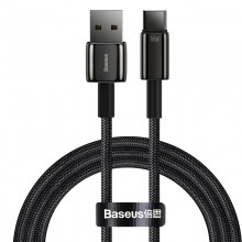 Кабель быстрой зарядки «USB to Type-C» Baseus Tungsten Gold 66W High Power (6A) 1m, чёрный Кабель быстрой зарядки «USB to Type-C» Baseus Tungsten Gold 66W High Power (6A) 1m, чёрный