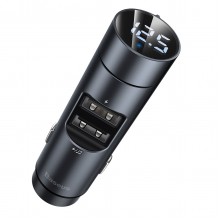 Автомобильный FM-трансмиттер (FM-модулятор) Baseus Energy Column (BS-01) Bluetooth 5.0 MP3 c функцией зарядного устройства 2-USB (3.1А) и вольтметром, тёмно-серый (CCNLZ-0G) Автомобильный FM-трансмиттер (FM-модулятор) Baseus Energy Column (BS-01) Bluetooth 5.0 MP3 c функцией зарядного устройства 2-USB (3.1А) и вольтметром, тёмно-серый (CCNLZ-0G)