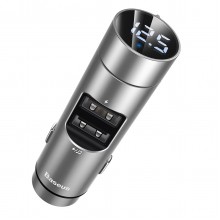 Автомобильный FM-трансмиттер (FM-модулятор) Baseus Energy Column (BS-01) Bluetooth 5.0 MP3 c функцией зарядного устройства 2-USB (3.1А) и вольтметром, серебристый (CCNLZ-0S) Автомобильный FM-трансмиттер (FM-модулятор) Baseus Energy Column (BS-01) Bluetooth 5.0 MP3 c функцией зарядного устройства 2-USB (3.1А) и вольтметром, серебристый (CCNLZ-0S)