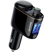 Автомобильный FM-трансмиттер (FM-модулятор) Baseus Locomotive Bluetooth MP3 c функцией зарядного устройства Dual-USB (3.4А) и вольтметром Автомобильный FM-трансмиттер (FM-модулятор) Baseus Locomotive Bluetooth MP3 c функцией зарядного устройства Dual-USB (3.4А) и вольтметром