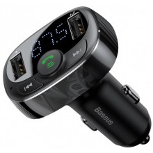 Автомобильный FM-трансмиттер (FM-модулятор) Baseus T-Complex S-09A Bluetooth MP3 c функцией зарядного устройства 2-USB (3.4А) и вольтметром Автомобильный FM-трансмиттер (FM-модулятор) Baseus T-Complex S-09A Bluetooth MP3 c функцией зарядного устройства 2-USB (3.4А) и вольтметром