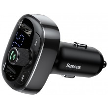 Автомобильный FM-трансмиттер (FM-модулятор) Baseus T-Complex Black (S-09) Bluetooth MP3 c функцией зарядного устройства 2-USB (3.4А) и вольтметром, декор чёрный (CCALL-TM01) Автомобильный FM-трансмиттер (FM-модулятор) Baseus T-Complex Black (S-09) Bluetooth MP3 c функцией зарядного устройства 2-USB (3.4А) и вольтметром, декор чёрный (CCALL-TM01)
