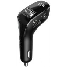 Автомобильный FM-трансмиттер (FM-модулятор) Baseus Streamer F40 AUX Bluetooth 5.0 MP3 c функцией зарядного устройства Dual-USB 3А (CCF40-01) Автомобильный FM-трансмиттер (FM-модулятор) Baseus Streamer F40 AUX Bluetooth 5.0 MP3 c функцией зарядного устройства Dual-USB 3А (CCF40-01)