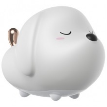 Ночной детский светильник Baseus Cute Series Doggie Silicone со встроенным аккумулятором 1100 mAh, белый Ночной детский светильник Baseus Cute Series Doggie Silicone со встроенным аккумулятором 1100 mAh, белый