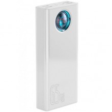 Внешний аккумулятор Baseus Amblight 30000mAh 65W 6A с технологией QC3.0+PD3.0 + кабель «Type-C to Type-C» 100W 20V/5A 1м, белый