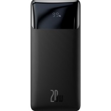 Внешний аккумулятор Baseus Bipow Digital Display 20000 mAh 20W 3А (2USB+Type-C) с быстрой зарядкой QC3.0+PD3.0, чёрный