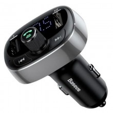 Автомобильный FM-трансмиттер (FM-модулятор) Baseus T-Complex Tarnish Silver (S-09) Bluetooth MP3 c функцией зарядного устройства 2-USB (3.4А) и вольтметром, декор серебро (CCALL-TM0A) Автомобильный FM-трансмиттер (FM-модулятор) Baseus T-Complex Tarnish Silver (S-09) Bluetooth MP3 c функцией зарядного устройства 2-USB (3.4А) и вольтметром, декор серебро (CCALL-TM0A)