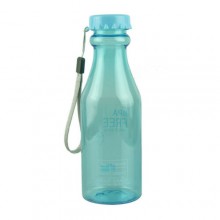Спортивная ударопрочная бутылка для воды BPA Free Sky Blue 650 мл (глянец) с ремешком голубая Спортивная ударопрочная бутылка для воды BPA Free Sky Blue 650 мл (глянец) с ремешком голубая