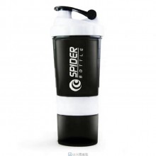 Шейкер Spider Bottle Pro Black Style двухкамерный трехсекционный с защитой от протекания 500 мл для спортивного питания Шейкер Spider Bottle Pro Black Style двухкамерный трехсекционный с защитой от протекания 500 мл для спортивного питания