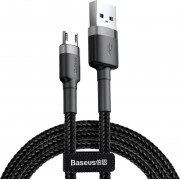 Кабель Micro USB to Type-C Baseus Cafule  2A 3m 480Mbps Rapid Charge Data Cable, чёрный (CAMKLF-HG1)