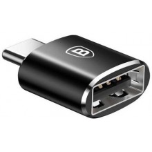 Адаптер-переходник Baseus USB Female to Type-C Male Adapter Converter, черный Адаптер-переходник Baseus USB Female to Type-C Male Adapter Converter, черный