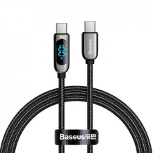 Кабель быстрой зарядки «Type-C to Type-C» Baseus Display 100W Fast Charge (20V/5A) 1m, черный (CATSK-В01) Кабель быстрой зарядки «Type-C to Type-C» Baseus Display 100W Fast Charge (20V/5A) 1m, черный (CATSK-В01)
