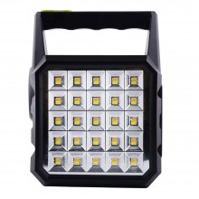 Многофункциональный LED-фонарь GD105 с солнечной панелью и выносными лампами, чёрный 