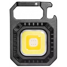 Аккумуляторный LED-фонарь/брелок W5130 Light COB с магнитом, карабином и подставкой, Type-C (свет белый+тёплый+красный, 6 режимов)