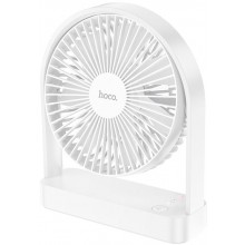 Вентилятор настольный с аккумулятором Hoco Premium HX65 9W 3Speeds 25dB 1.5-6h 2600mAh USB 5V White