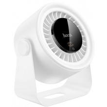 Вентилятор настольный с аккумулятором Hoco Premium HX66 5.3W 5Speeds 50dB 2-11h 3000mAh USB 5V White