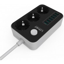 Сетевой удлинитель LDNIO SE3631 (3-220V / 6-USB) White 1.6 м Сетевой удлинитель LDNIO SE3631 (3-220V / 6-USB) White 1.6 м