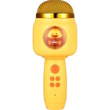 Караоке-микрофон с аккумулятором Animals F812 Bluetooth AUX Earphones 1800mAh беспроводной с колонкой с эффектом изменения голоса Yellow Караоке-микрофон с аккумулятором Animals F812 Bluetooth AUX Earphones 1800mAh беспроводной с колонкой с эффектом изменения голоса Yellow