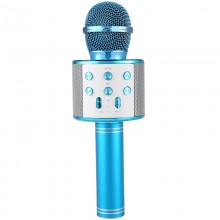 Беспроводной караоке-микрофон детский со встроенной колонкой Handheld KTV Bluetooth-Microphone Blue, синий (WS-858B2) Беспроводной караоке-микрофон детский со встроенной колонкой Handheld KTV Bluetooth-Microphone Blue, синий (WS-858B2)