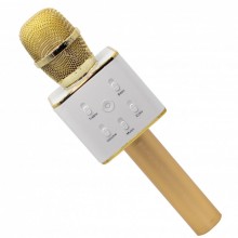 Беспроводной караоке-микрофон детский со встроенной колонкой Q7 Bluetooth-Microphone Gold, золотистый Беспроводной караоке-микрофон детский со встроенной колонкой Q7 Bluetooth-Microphone Gold, золотистый