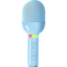 Караоке-микрофон с аккумулятором Sound Wawe S8 RGB-подсветка Bluetooth AUX Earphones беспроводной с колонкой с эффектом изменения голоса Blue Караоке-микрофон с аккумулятором Sound Wawe S8 RGB-подсветка Bluetooth AUX Earphones беспроводной с колонкой с эффектом изменения голоса Blue